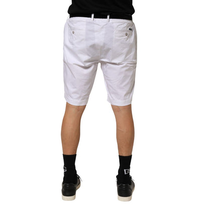 Dolce & Gabbana White Cotton Stretch Men Bermuda Pants