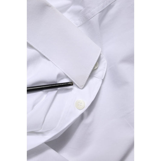 Dolce & Gabbana White Cotton GOLD Formal Men Dress Shirt