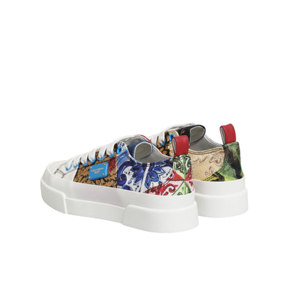 Dolce & Gabbana Multicolor Patchwork Low Top Sneakers Shoes