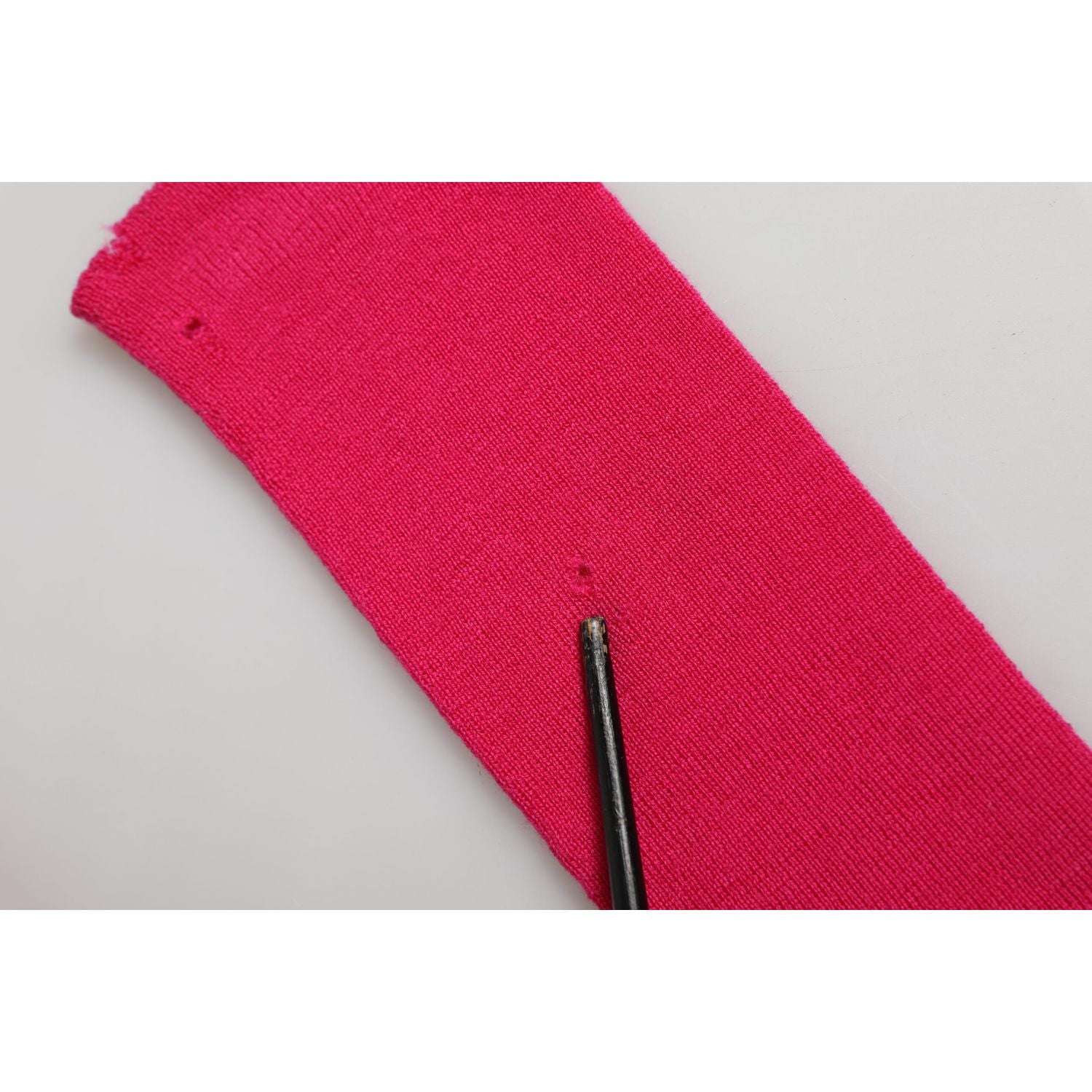 Dolce & Gabbana Pink Wool Fingerless Elbow Length Mitten Gloves