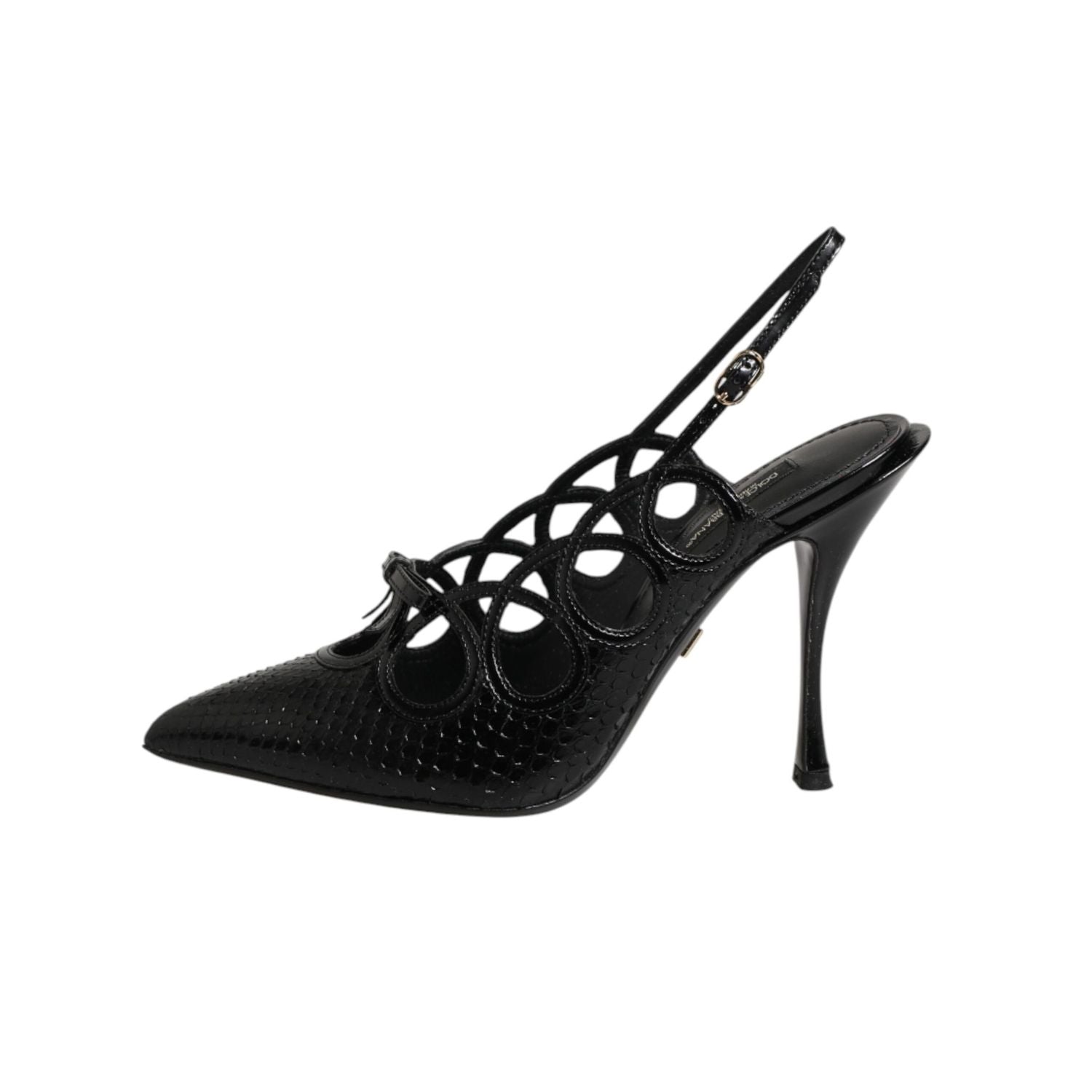 Dolce & Gabbana Leather High Heels Slingback Shoes