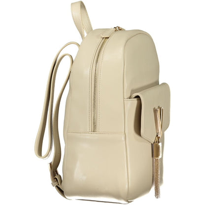 Mario Valentino Beige Polyurethane Women Backpack