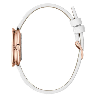 Furla White Leather Dress Watch