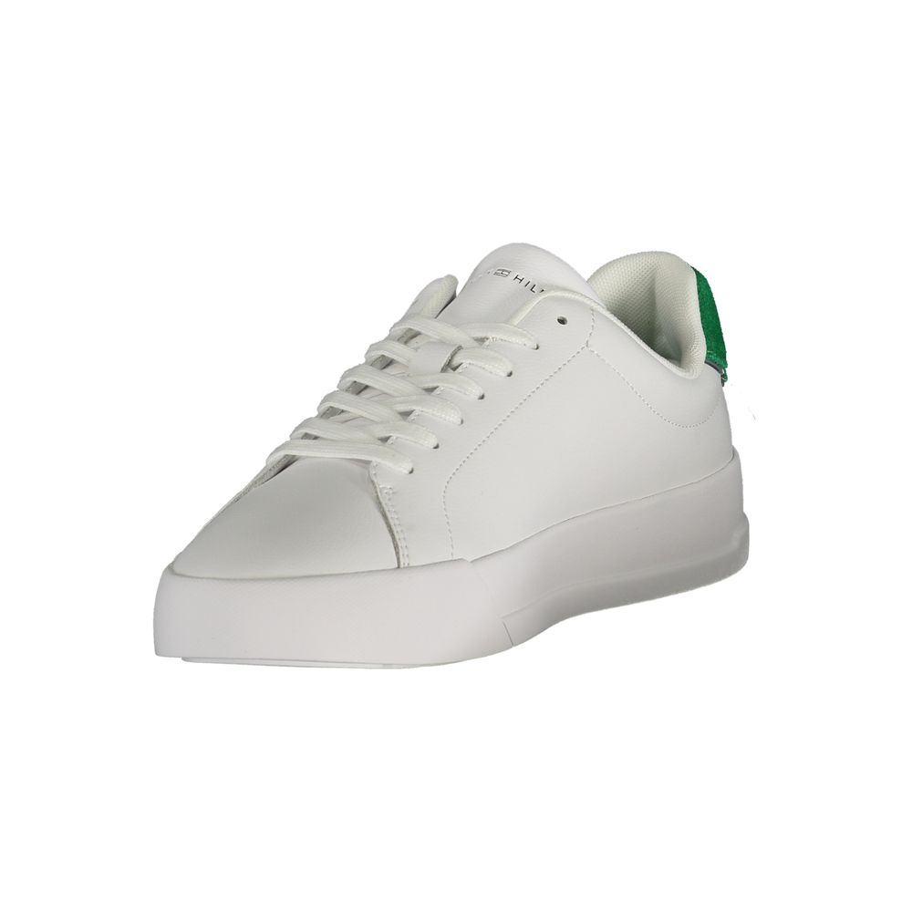 Tommy Hilfiger White Polyurethane Men Sneaker