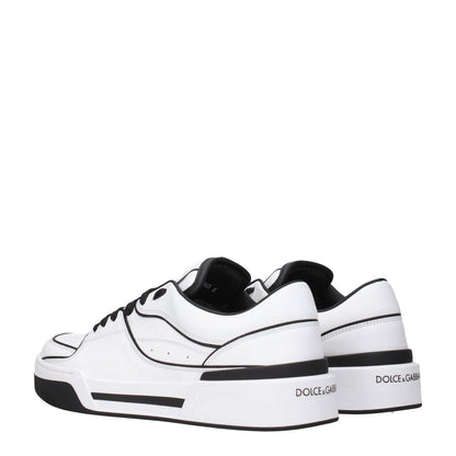 Dolce & Gabbana White Leather Sneakers