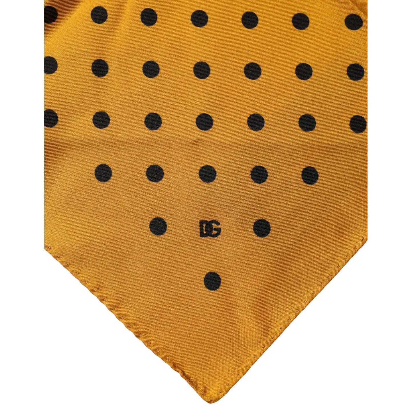 Dolce & Gabbana Orange Polka Dot Square Handkerchief Scarf
