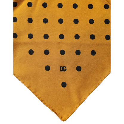 Dolce & Gabbana Orange Polka Dot Square Handkerchief Scarf