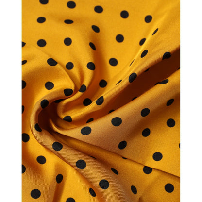 Dolce & Gabbana Orange Polka Dot Square Handkerchief Scarf
