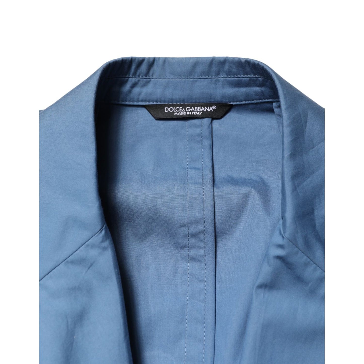Dolce & Gabbana Blue Cotton Double Breasted 2 Piece Suit