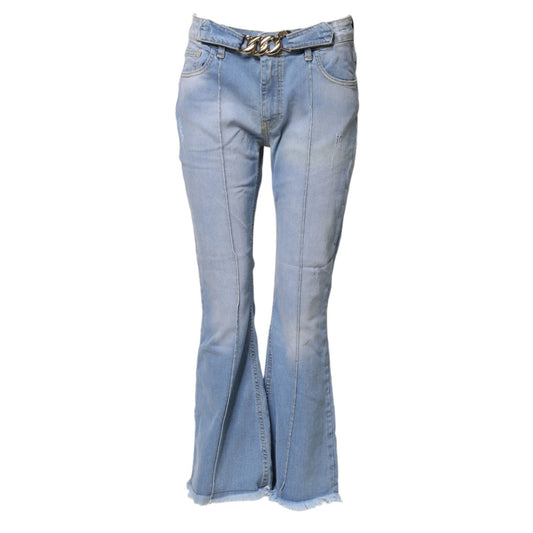 CRISTINAEFFE Light Blue Washed High Waist Bootcut Denim Jeans 1728,67345645728,Bootcut Jeans - Jeans Denim - Clothing,Clothing,CRISTINAEFFE,Jeans Denim - Clothing,Light Blue,Material: 98% Cotton 2% Elastane,Preowned / Defect,W27,Women