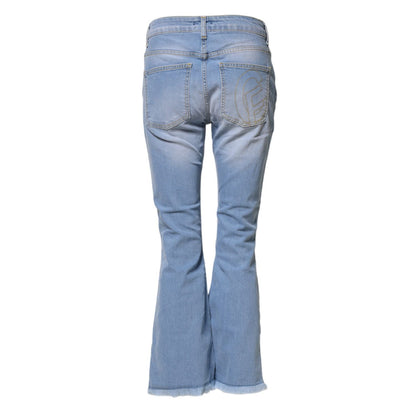 CRISTINAEFFE Light Blue Washed High Waist Bootcut Denim Jeans
