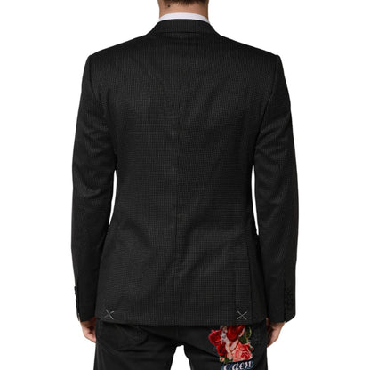 Dolce & Gabbana Dark Gray Fantasy Single Breasted Jacket Blazer