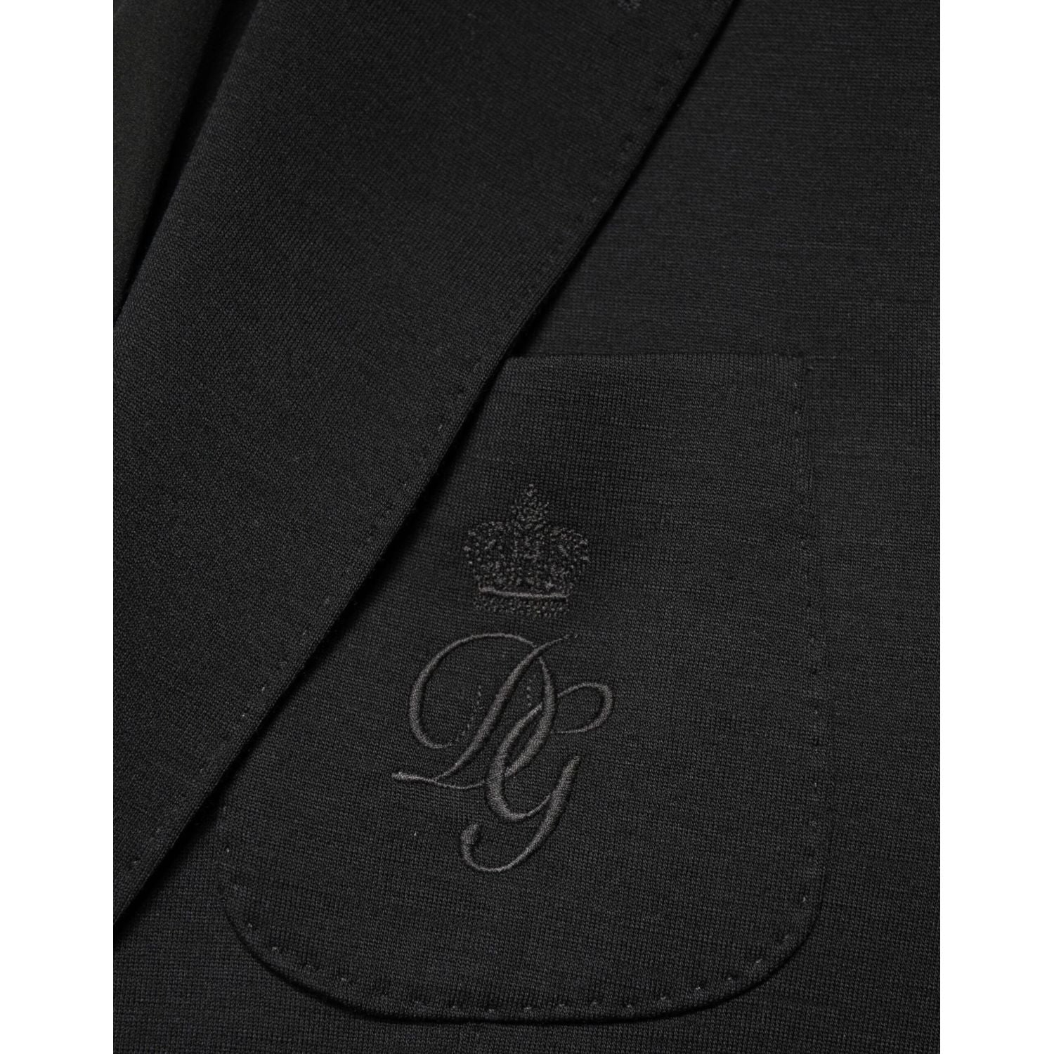 Dolce & Gabbana Black Wool Single Breasted 2 Button Blazer