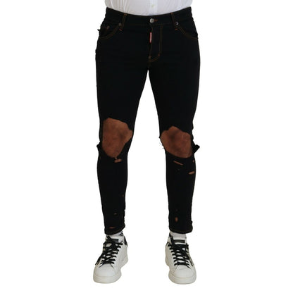 Dsquared² Black Cotton Skinny Pants