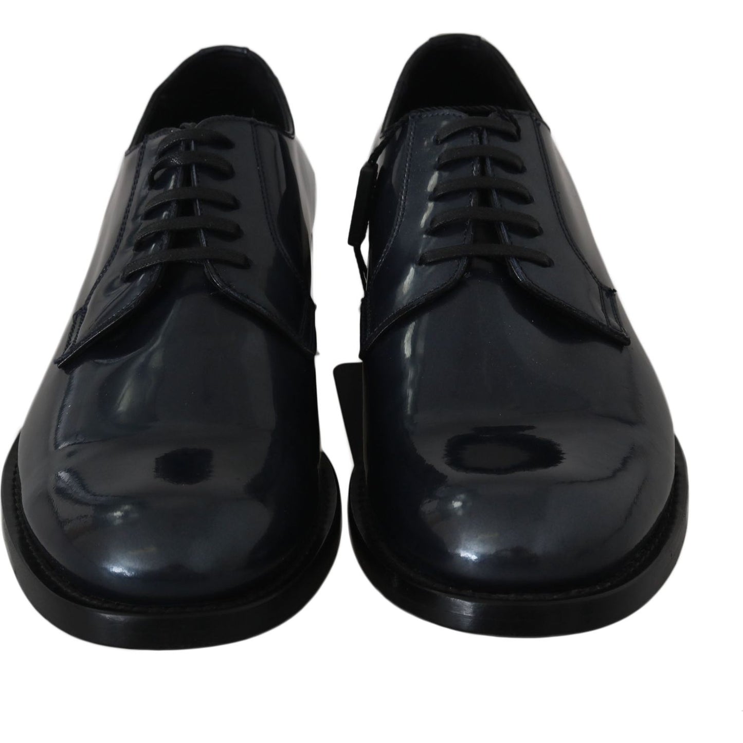 Dolce & Gabbana Elegant Blue Leather Derby Dress Shoes Dolce & Gabbana