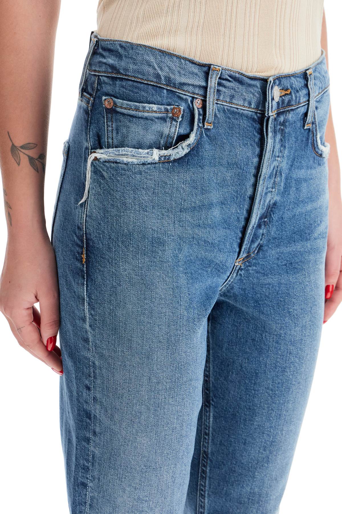 Agolde riley cropped jeans