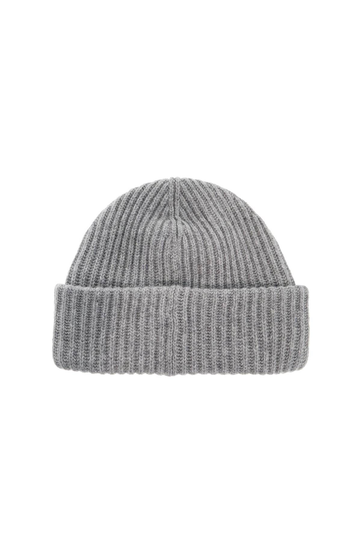 Ganni beanie hat with logo patch