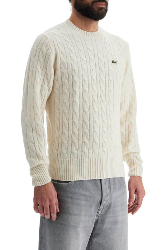 Lacoste classic fit cable knit wool pullover Knitwear Lacoste