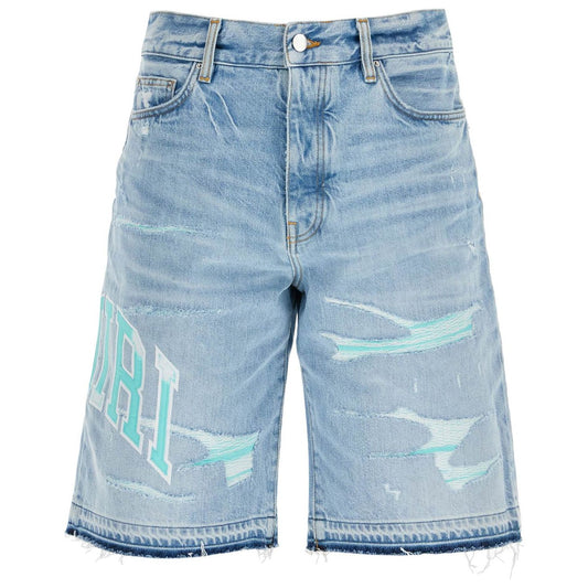 Amiri denim logo varsity bermuda shorts Short trousers Amiri