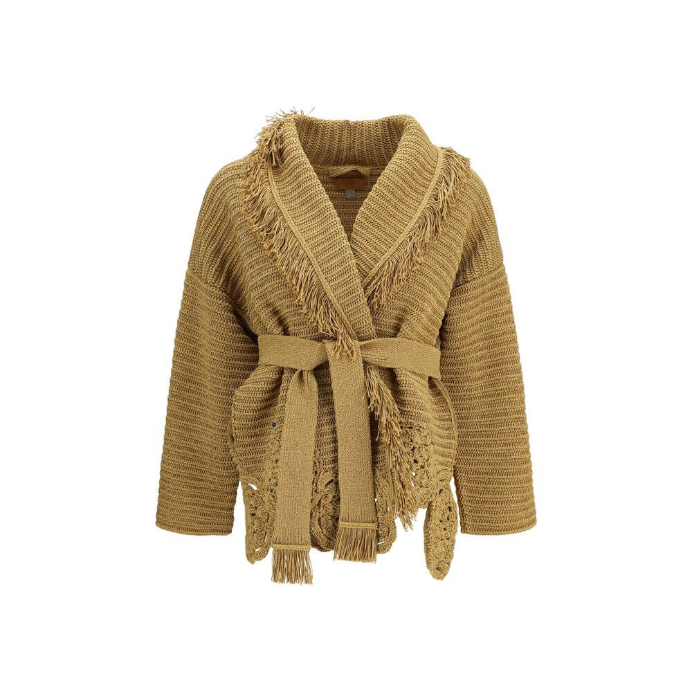 Alanui Gold Polyester Cardigan