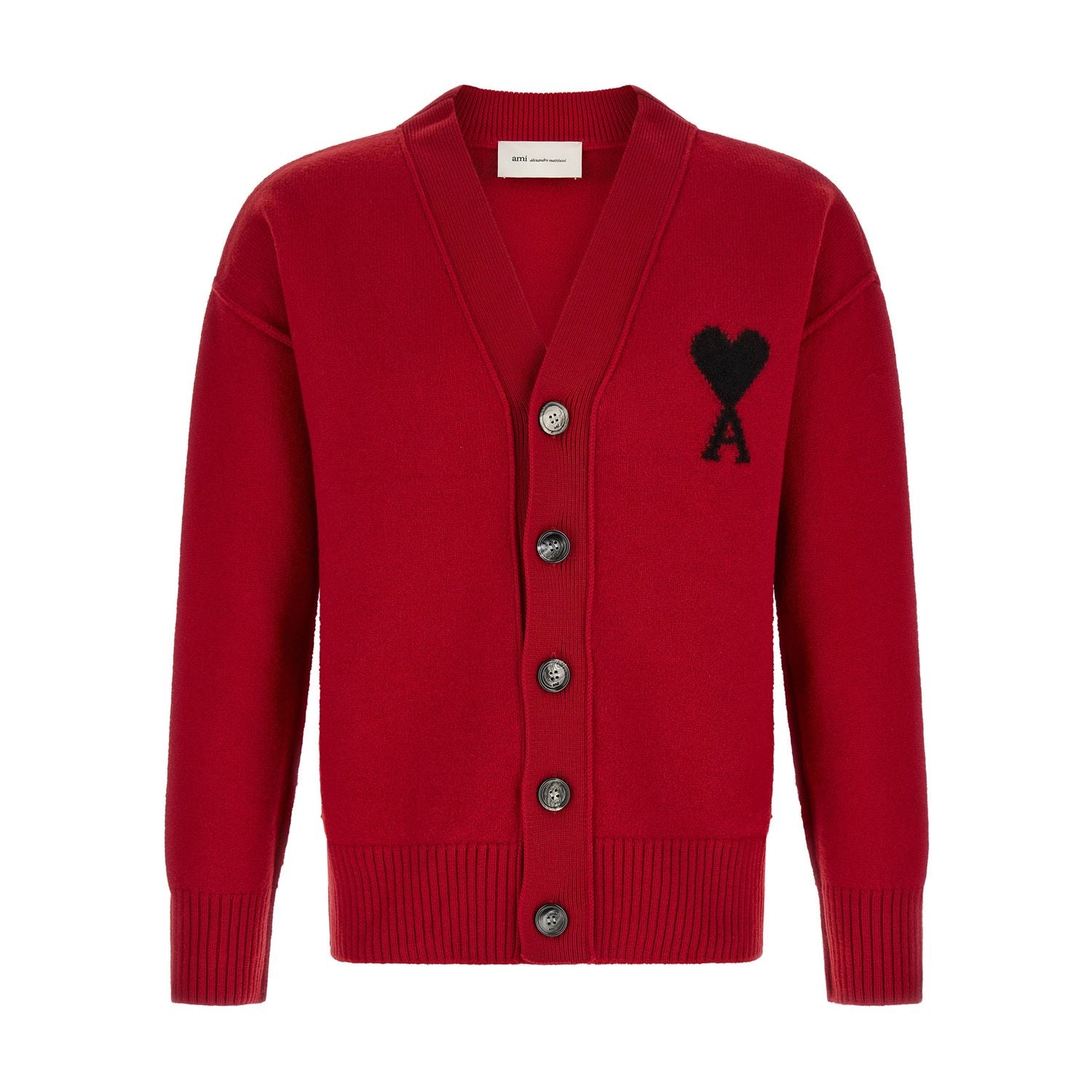 Ami Paris Multicolor Wool Cardigan