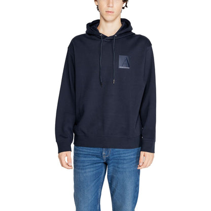 Armani Exchange Blue Cotton Hoodie