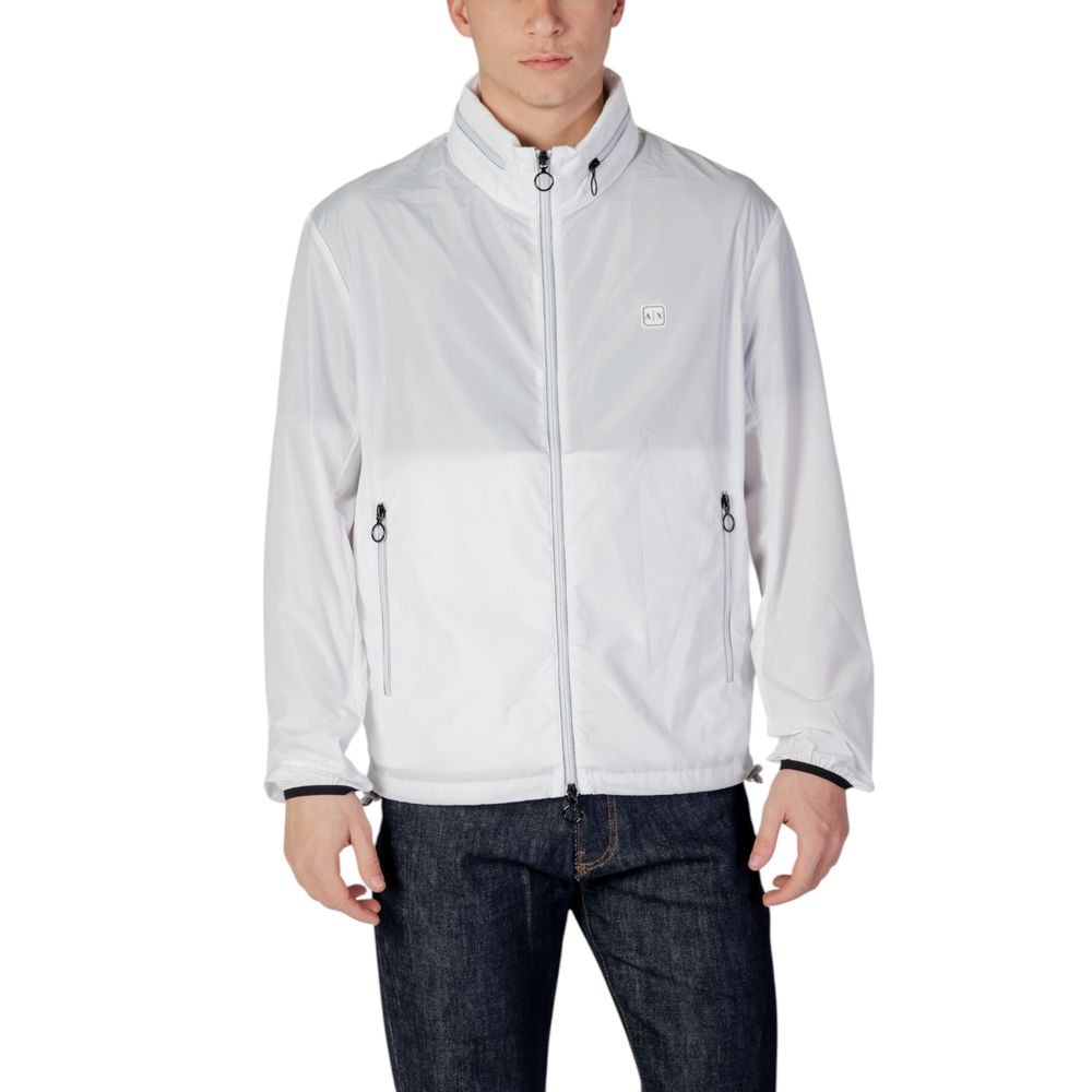 Armani Exchange White Polyester Shell Jacket
