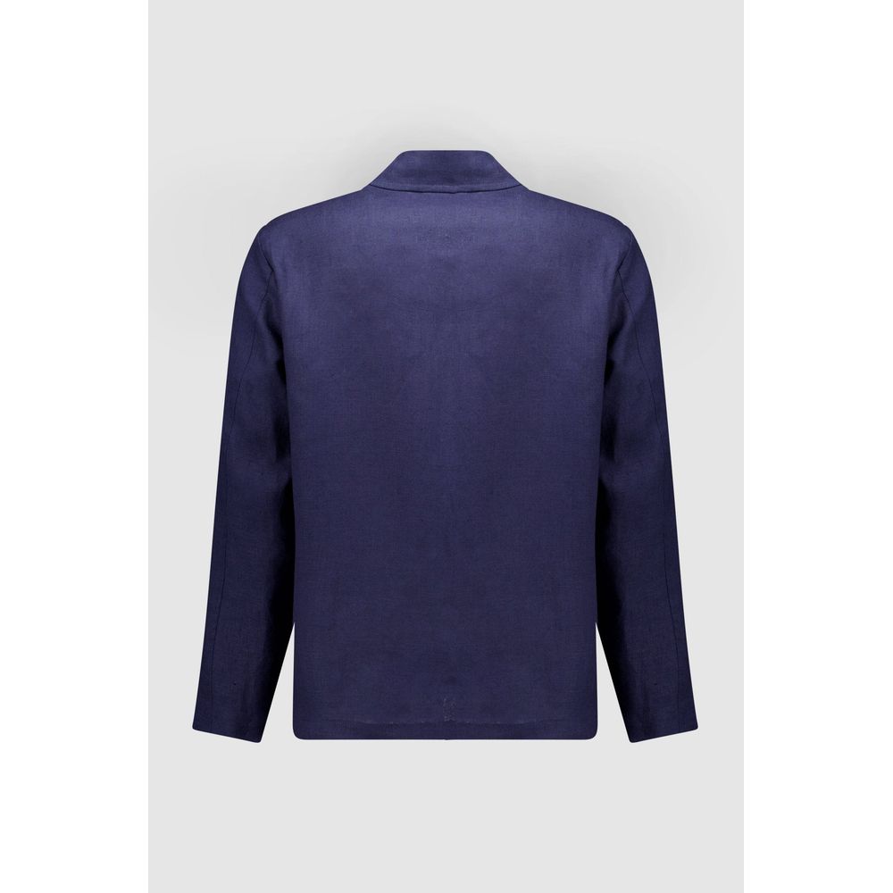 Autore Navy Blue Linen Jacket