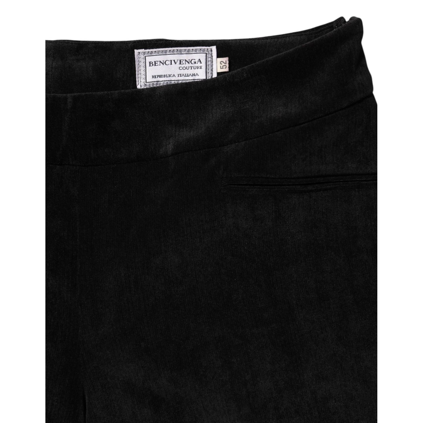 BENCIVENGA Black High Waist Straight Dress Trouser Pants