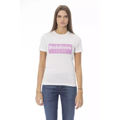 Baldinini Trend White Cotton T-Shirt