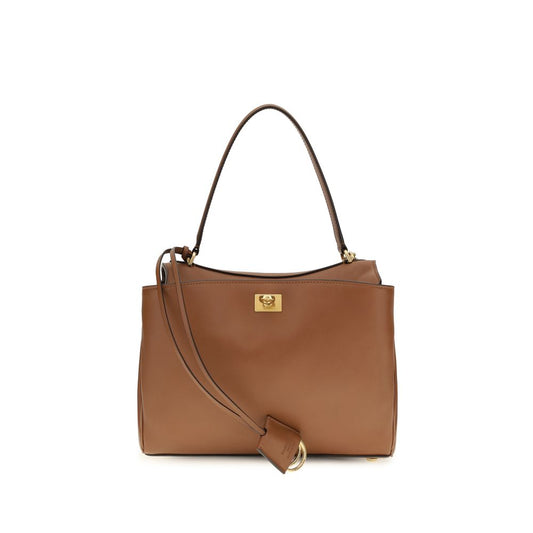 Balenciaga Brown The Signature Leather Rodeo Shoulder Bag