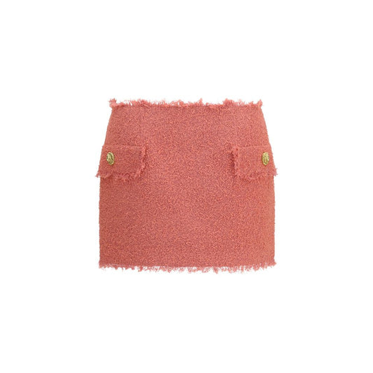 Balmain Multicolor Wool Oves Aries Mini Skirt