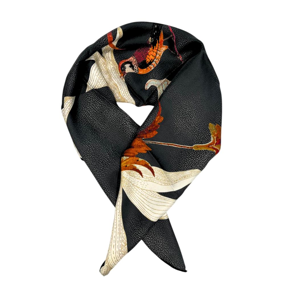 Borbonese Black Silk Women Scarf