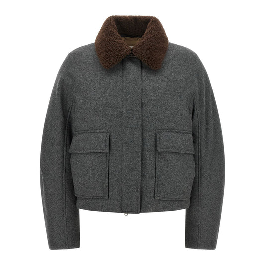 Brunello Cucinelli Gray Virgin Wool Full-Length Jacket
