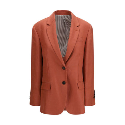 Brunello Cucinelli Multicolor Linen Blazer 1728,72470364320,Blazers - Suits & Blazers - Clothing,Brunello Cucinelli,Clothing,IT38 | S,IT40 | M,IT44 | L,Multicolor,New with tags,Suits & Blazers - Clothing,Women