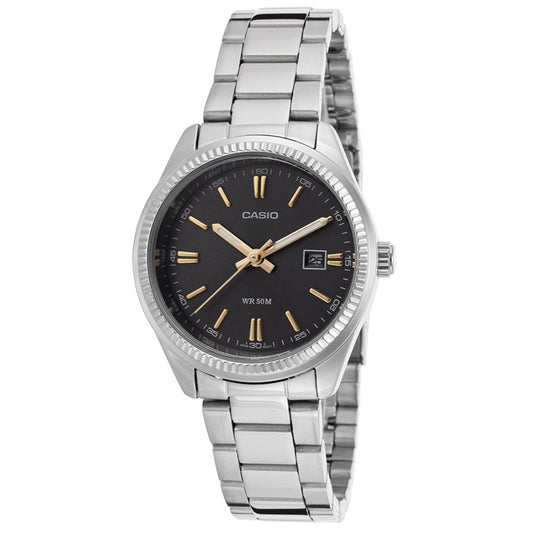 CASIO COLLECTION Mod. LADY DATE - BLACK. GOLD INDEXES Lady,Lady Ready Stocked Watches,READY STOCKED WATCHES,Watches,Watches - Accessories,Women,Wristwatch