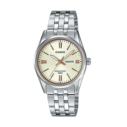 CASIO COLLECTION Mod. LADY DAY & DATE - CHAMPAGNE WATCHES