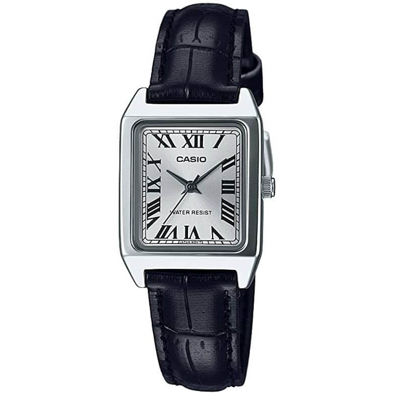 CASIO COLLECTION Mod. LADY TANK, ALLOY, LEATHER - SILVER