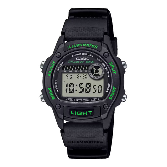 CASIO SPORT Mod. ILLUMINATOR SMALL WRIST 36.6mm case, Bio-Based Resin strap - BLACK