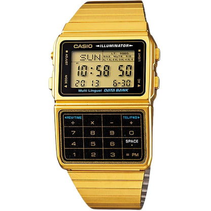 CASIO VINTAGE Mod. DATABANK CALCULATOR, GOLD - BLACK
