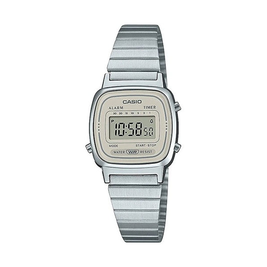 CASIO VINTAGE Mod. ICONIC MINI STEEL - CREAM Lady,Lady Ready Stocked Watches,READY STOCKED WATCHES,Watches,Watches - Accessories,Women,Wristwatch
