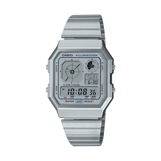 CASIO VINTAGE Mod. RETRO FUTURE EDGY COLLECTION - SILVER Category-Watches,Gender-Men,Gender-Women,Gent Ready stocked Watches,Lady Ready Stocked Watches,Men,READY STOCKED WATCHES,Subcategory-WatchesUnisex,Unisex,Unisex Watches - Watches,Women,Wristwatch