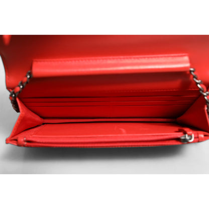 Chanel Boy Wallet on Chain Red Lambskin