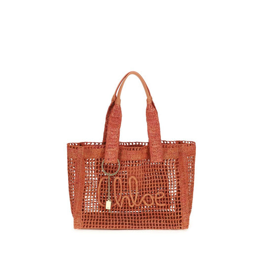 Chloé Red Raffia Shoulder Bag