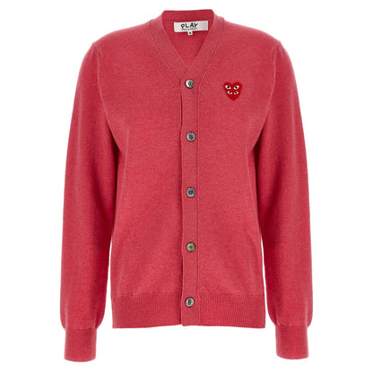 Comme Des Garçons Play Multicolor Wool Cardigan