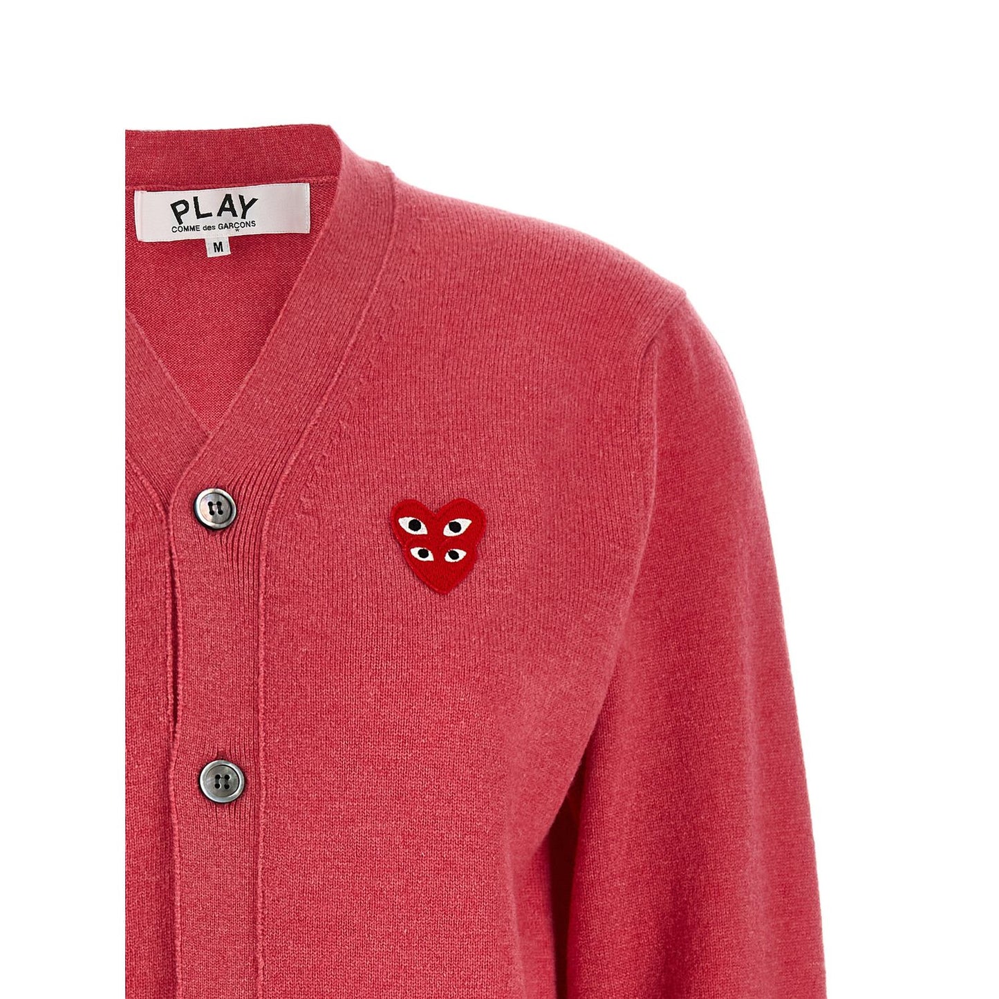Comme Des Garçons Play Multicolor Wool Cardigan