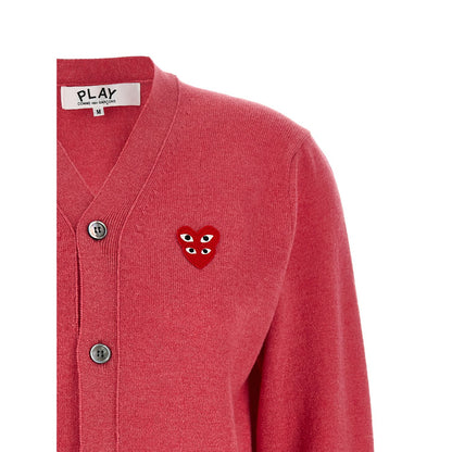Comme Des Garçons Play Multicolor Wool Cardigan