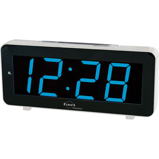 ELITE Sveglia LED a corrente (cavetto USB e spina inclusi) - ARGENTO - LED alarm clock powered by electricity (USB cable and plug included) - SILVER