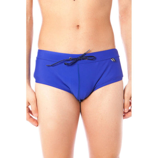 Datch Blue Polyamide Mens Swim Briefs