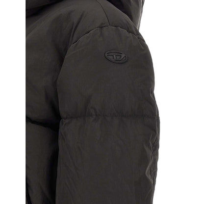 Diesel Black Polyamide Full-Length Jacket